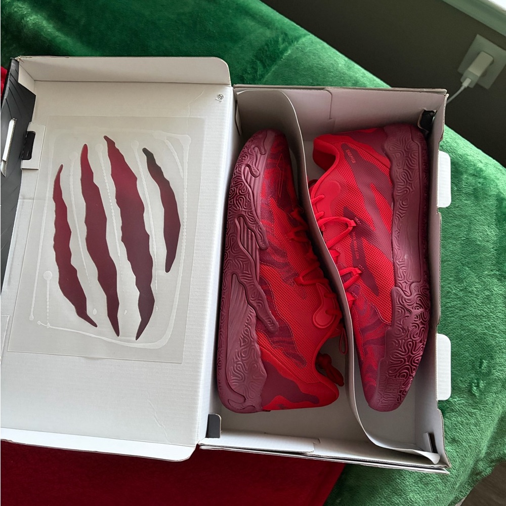 Red Puma MB.03 Lo Team Basketball Shoes